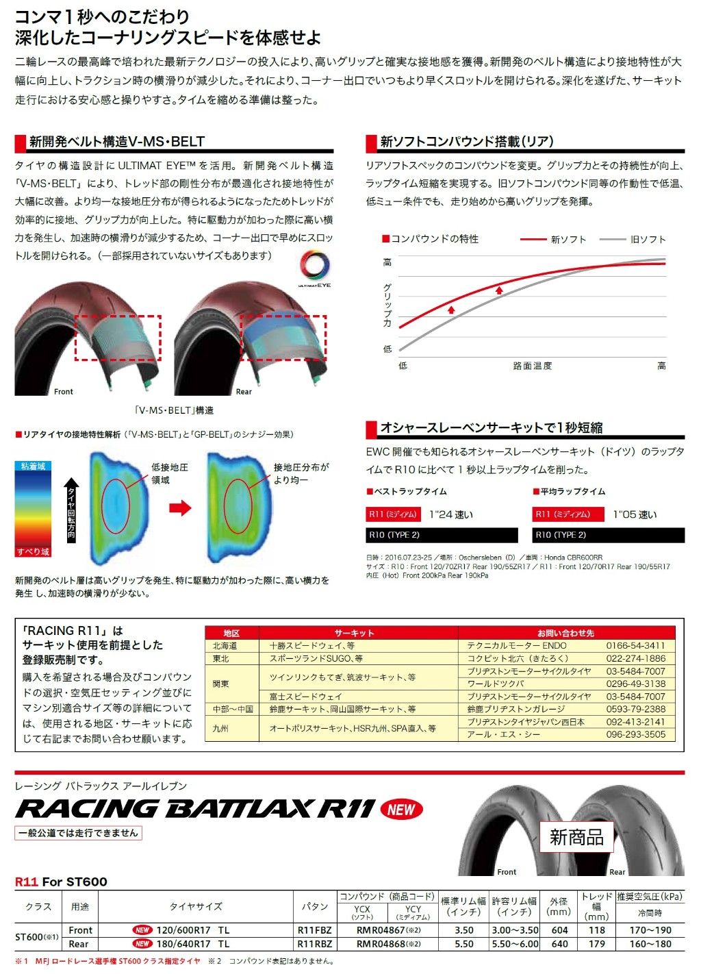 BRIDGESTONE : BATTLAX RACING R11 [120/600R17 TL] TIRES [RMR04867]