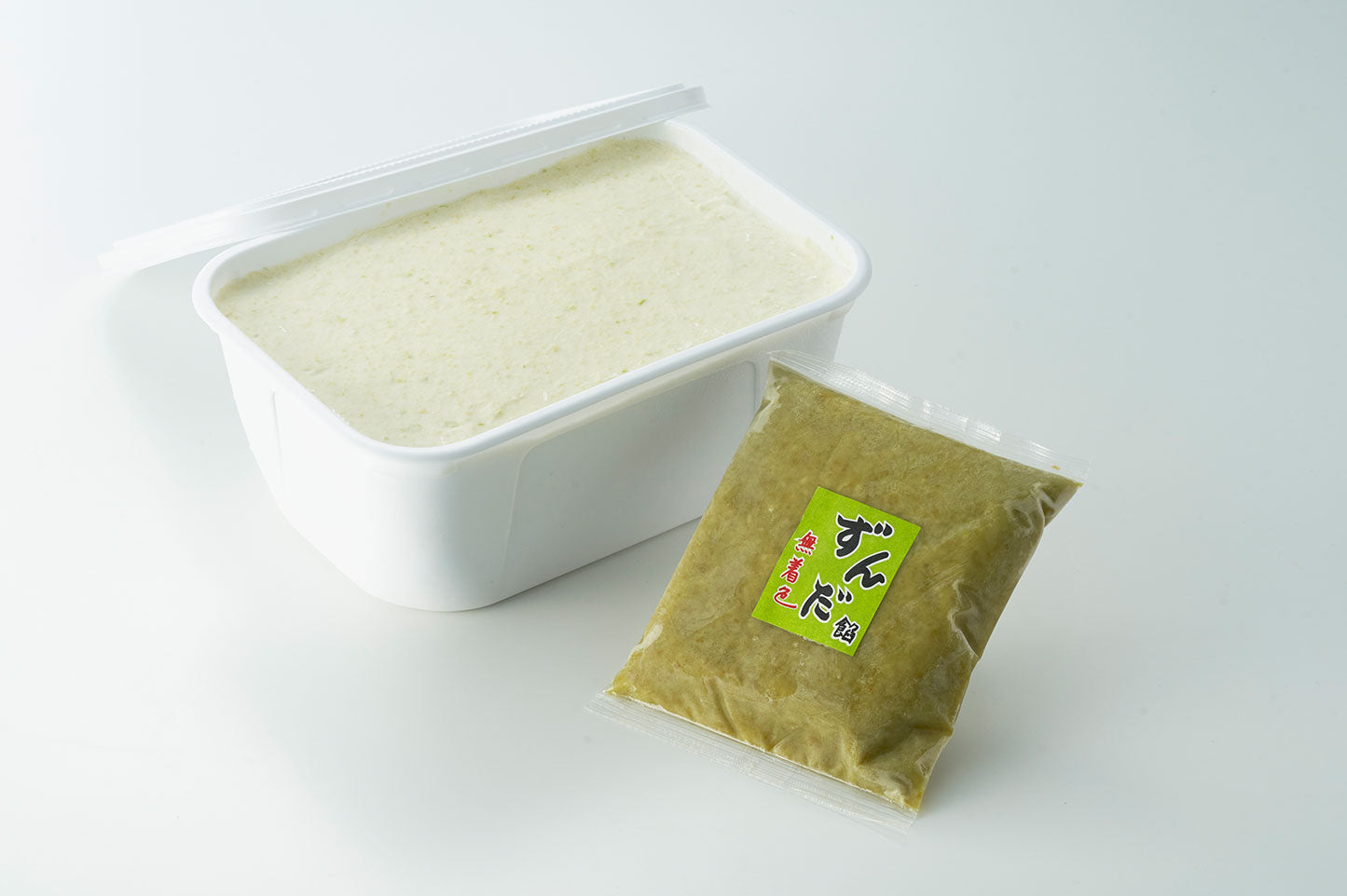 山形県産秘伝豆ずんだジェラートとシェイクのセット – ジェラート工房