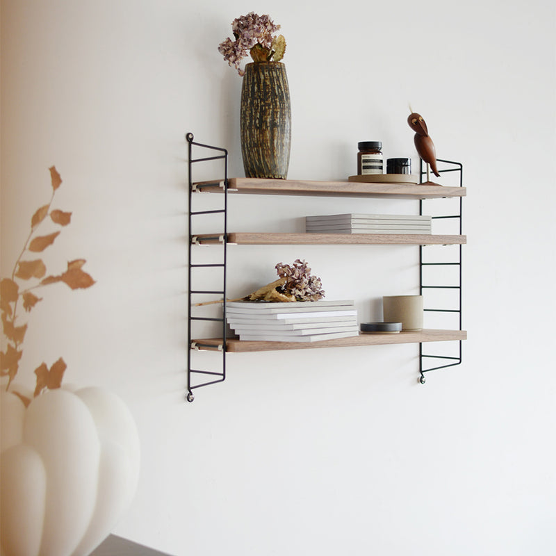 日本代理店】String Pocket スウェーデン製 ウォルナット / ブラック