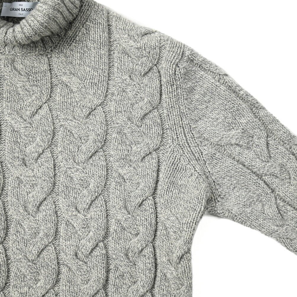 SALE｜GRAN SASSO グランサッソ / ヴァージンウール100% ケーブル編み