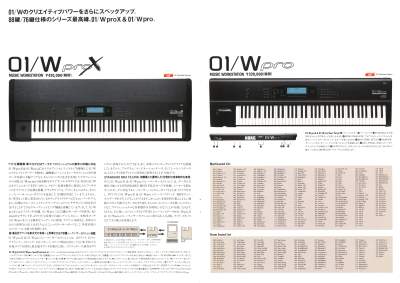 コルグ 01/w シリーズ キーボードカタログ 1992