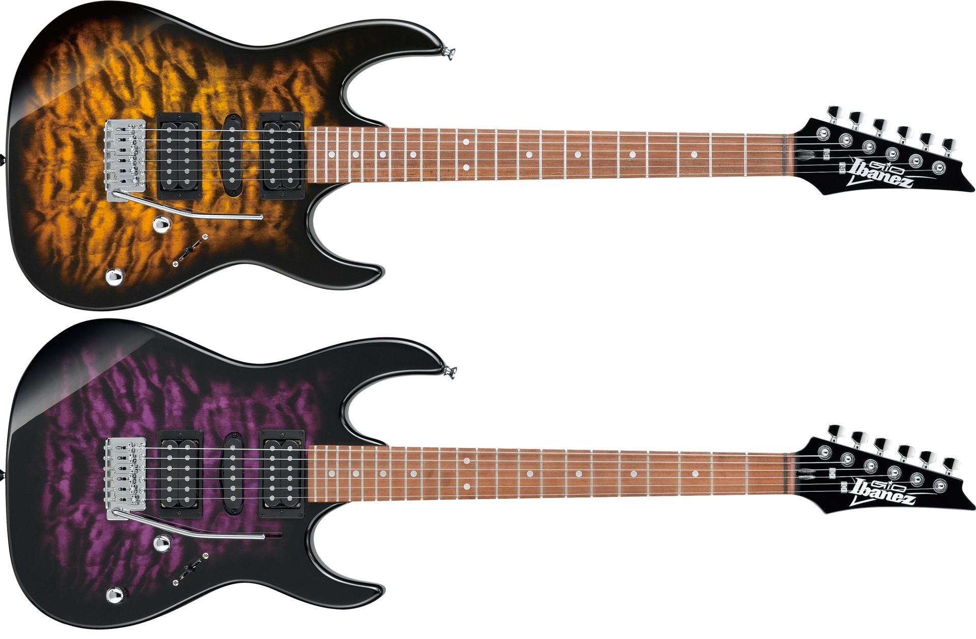 エレキギター】-GioIbanez-キルテッドメイプルを模したフィルムを