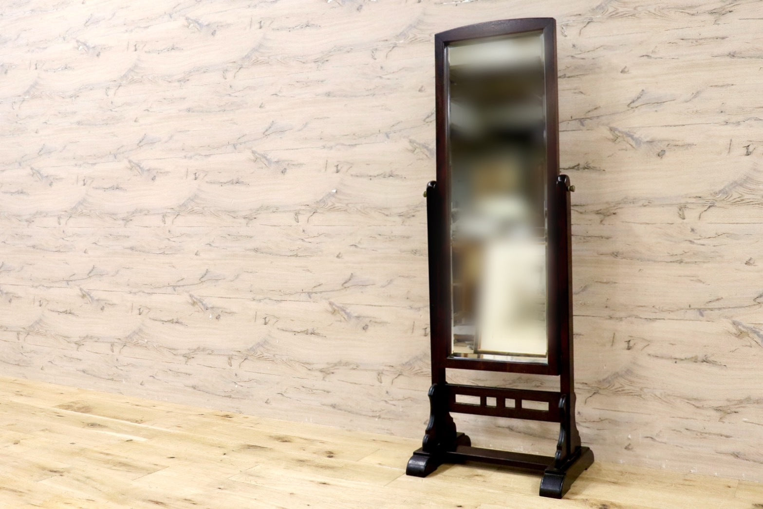 GMHK520○松本民芸家具 姿見 スタンドミラー 全身鏡 ミズメザクラ 民藝