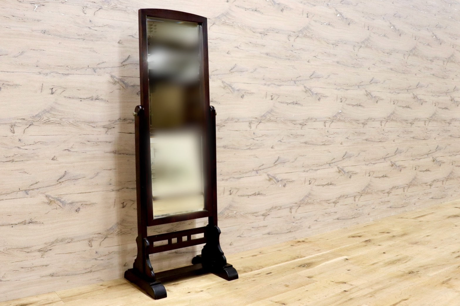 GMHK520○松本民芸家具 姿見 スタンドミラー 全身鏡 ミズメザクラ 民藝