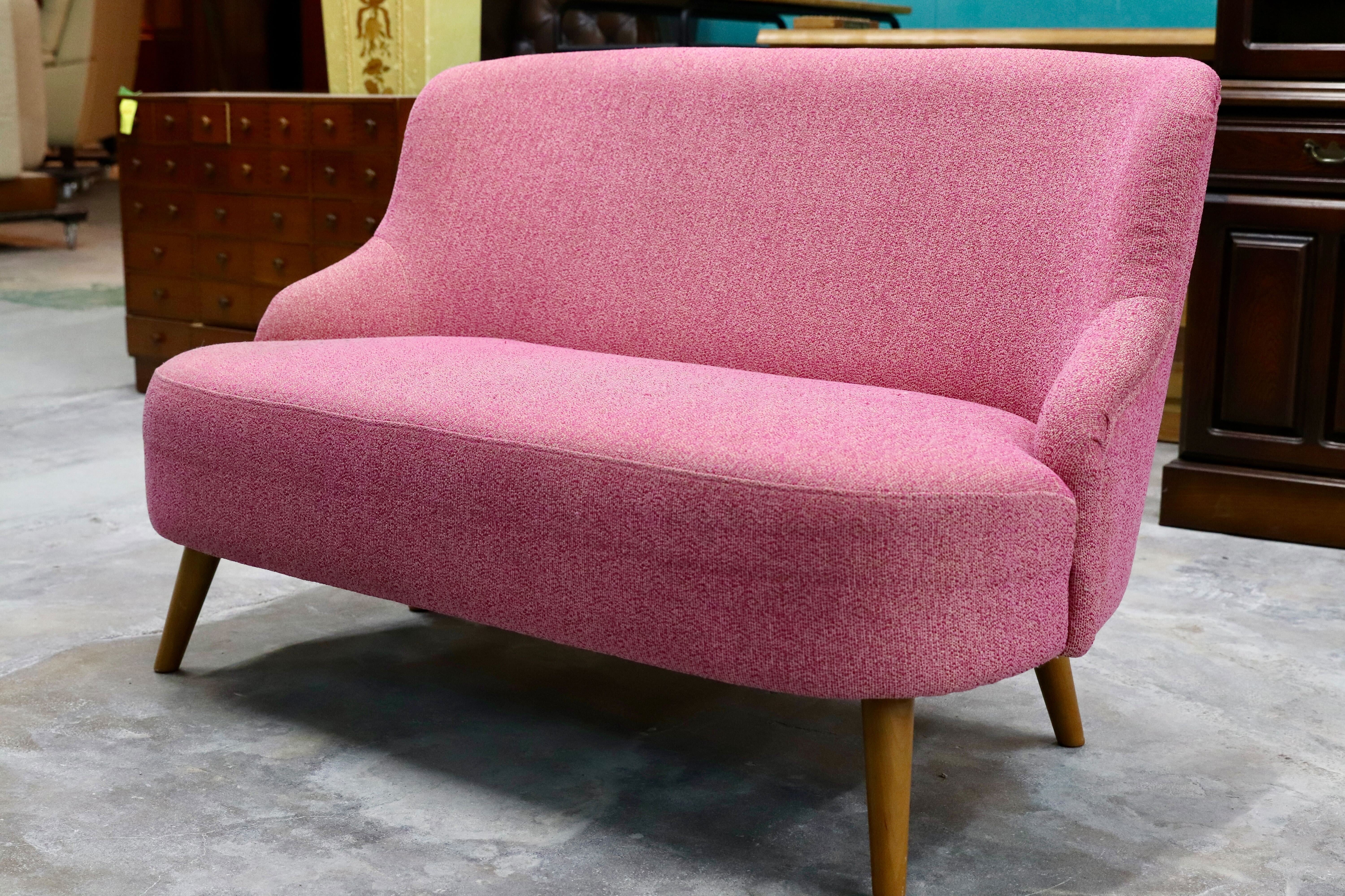 1人掛け】unico SOPHIE ウニコ ラウンジチェア（ピンク・赤）2台 unico