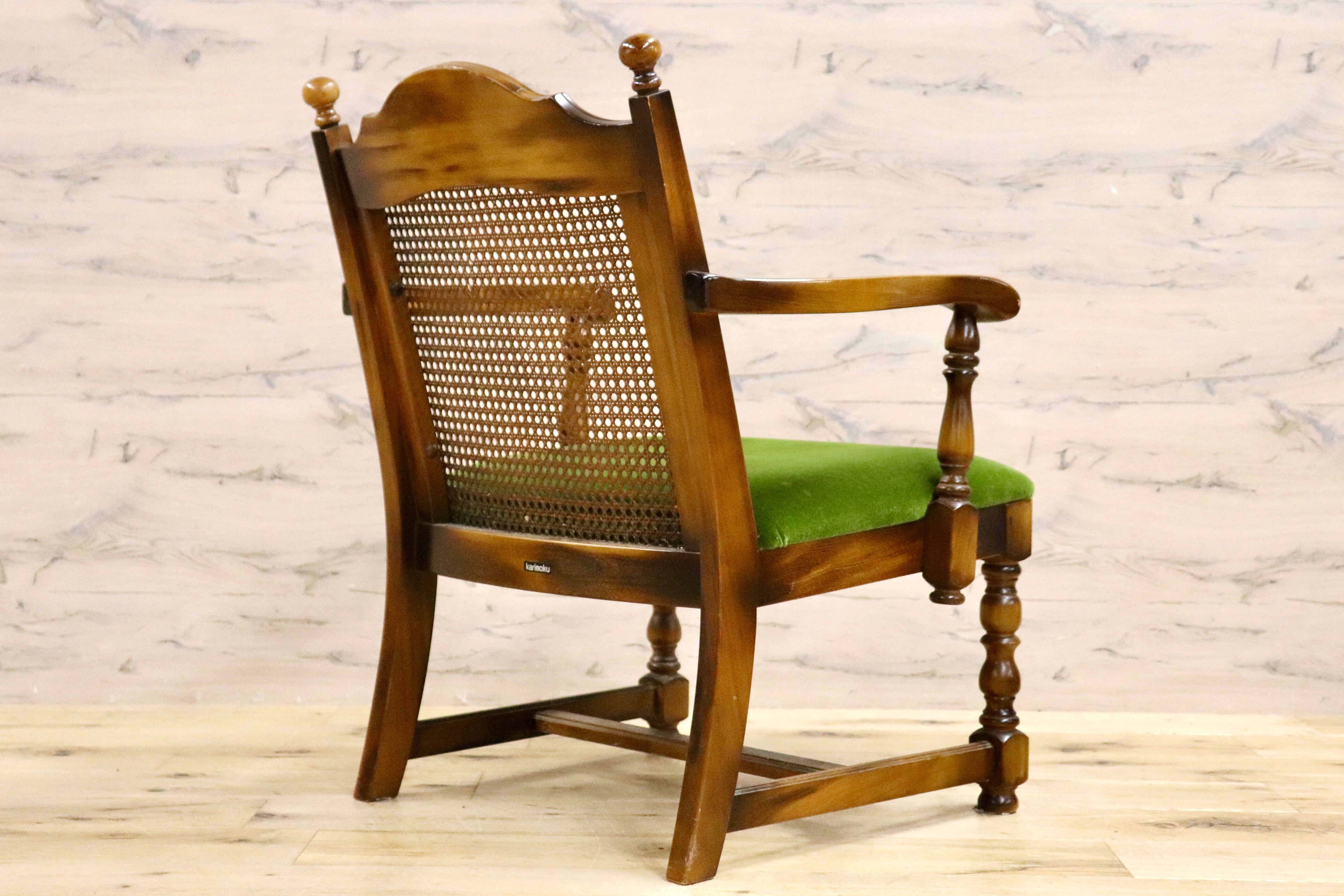 希少 karimoku カリモク アームチェア ヴィンテージ ローチェア YZ