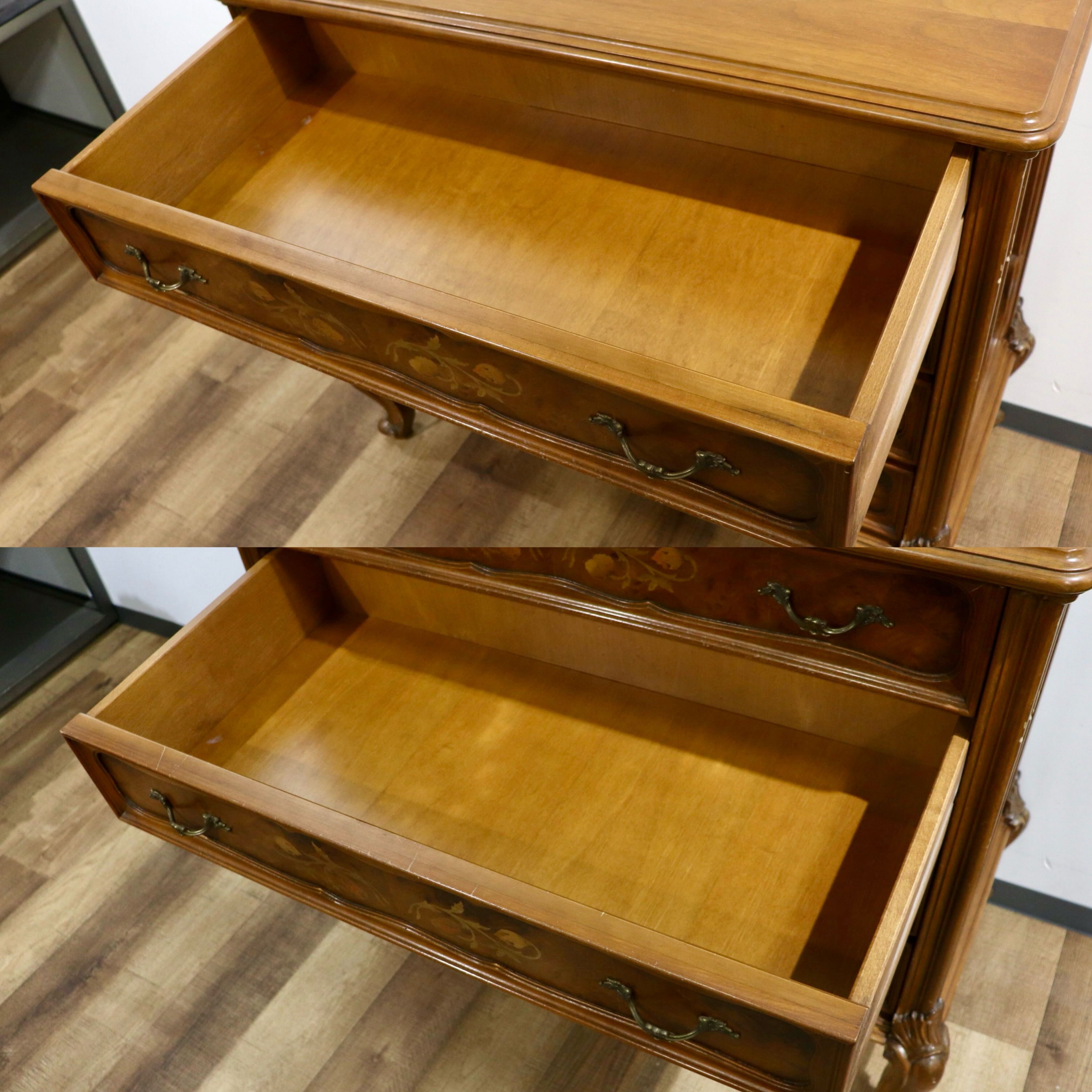 GMHN267B○イタリア製 西洋 アンティーク 4段チェスト 洋服タンス 整理