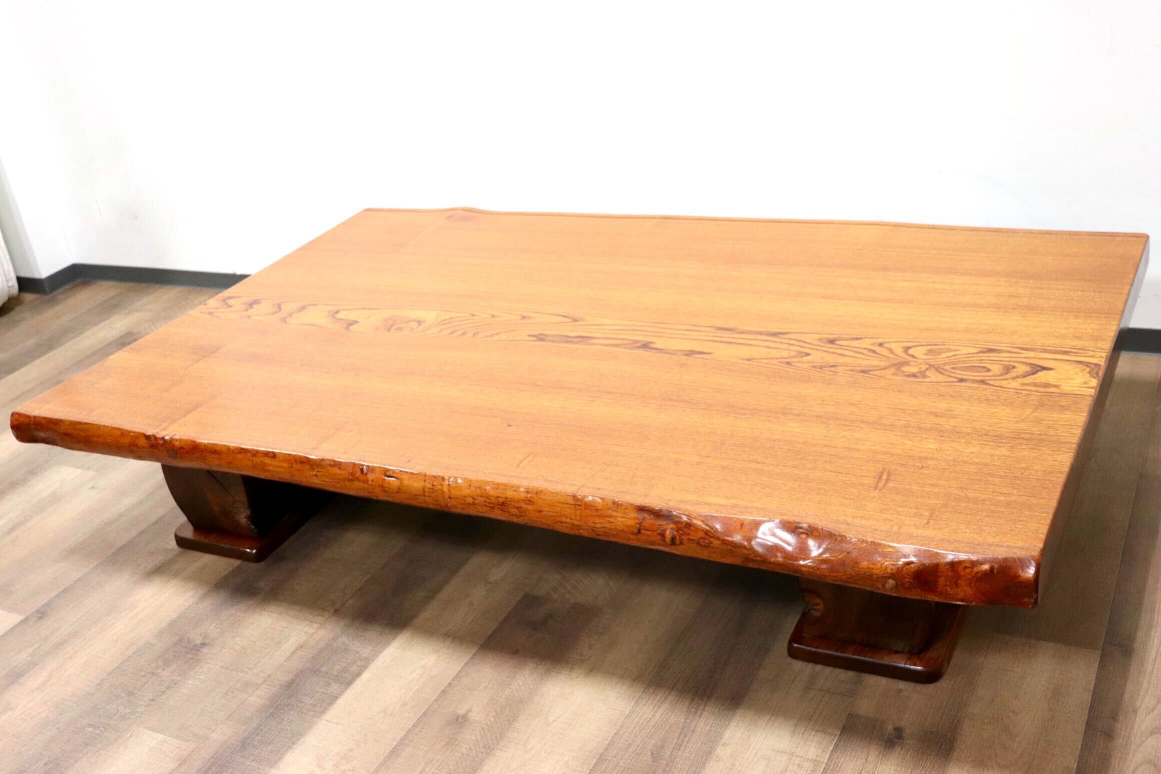 GMGF109○美山工芸 タモ材 無垢 座卓 ちゃぶ台 ローテーブル リビング