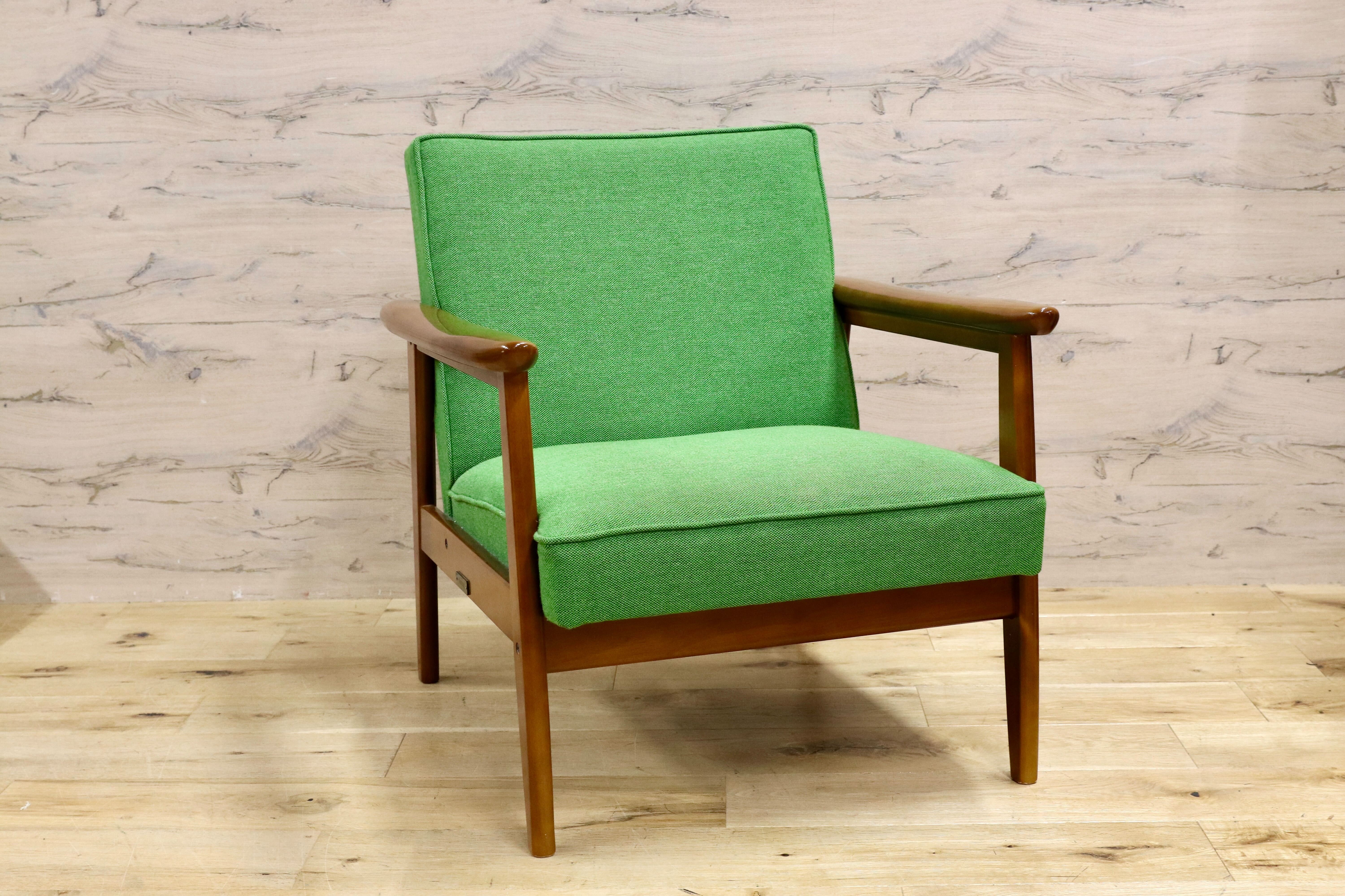 Kチェアミニ 【カリモク60】Kチェアミニ モケットグリーン ※使用感あり