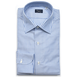 Finamore（フィナモレ）コットンピンオックスストライプシャツ