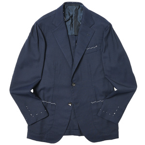 アルフォンソシリカ テーラードジャケット 44 ネイビー 麻