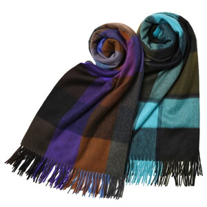 Joshua Ellis（ジョシュア エリス）カシミアオーバーチェック大判