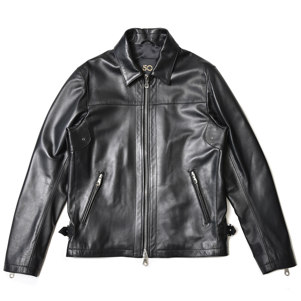 Cinquanta（チンクアンタ）ラムナッパレザージップブルゾン(0.6mm厚