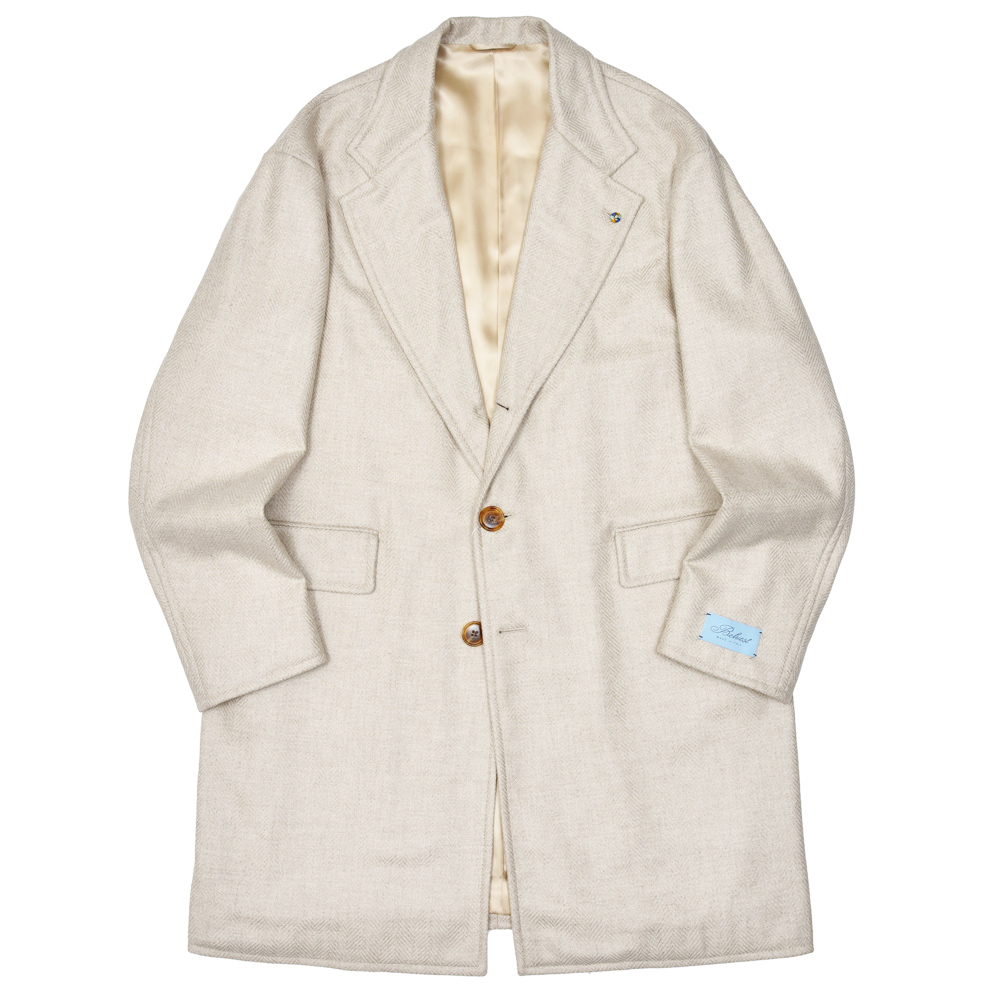 Belvestベルベスト ダブルチェスターコート ベージュ 44 ピュア