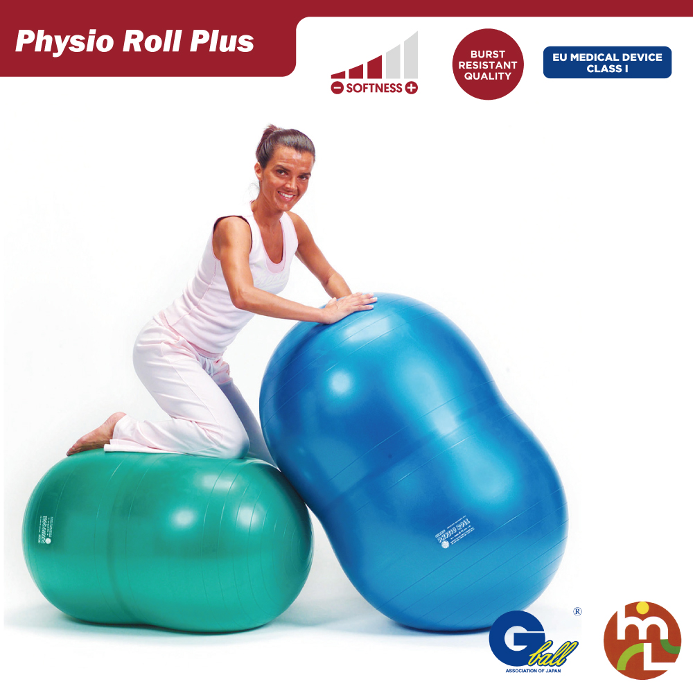 ギムニク(GYMNIC) フィジオロール イタリア製 青 70㎝ ピーナッツ型