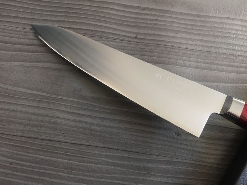 高村作 鍛錬 鳳皇琳 パウダーハイス 牛刀 210mm 口金付 ワイン柄