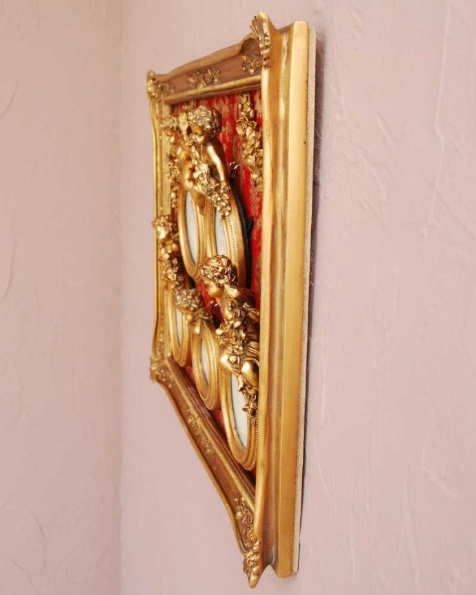 アンティーク風のファミリーフォトフレーム（エンジェル・RD）(n7-149