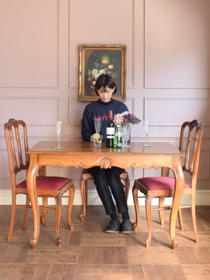 アンティーク ダイニングテーブル(j-3659-f)｜アンティーク家具