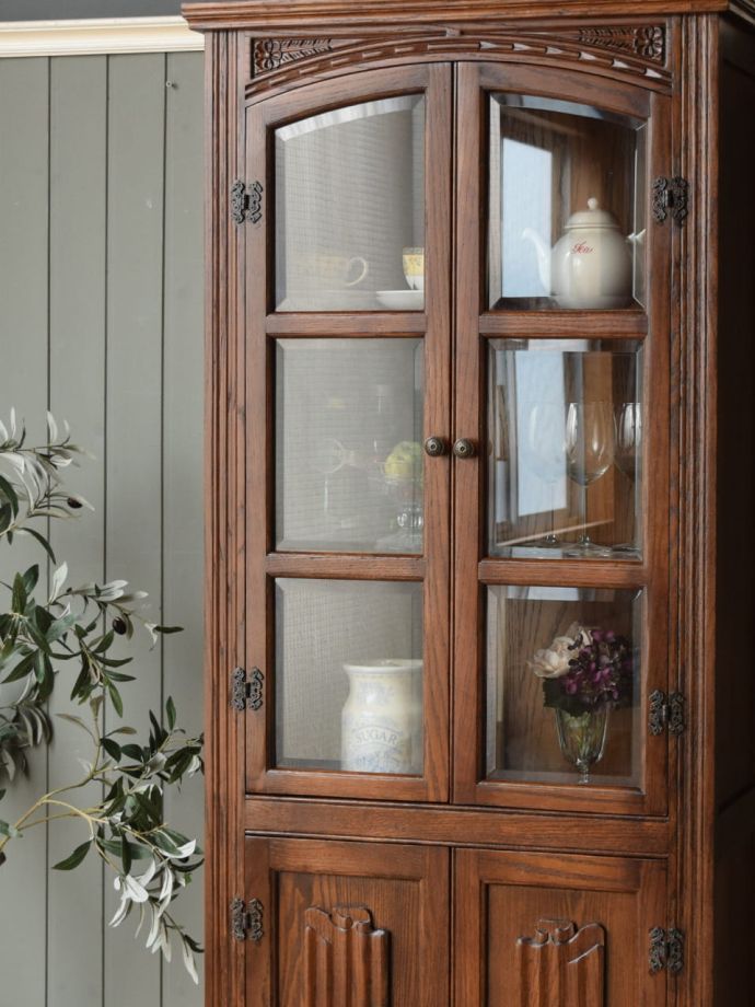 L3710-22 英国アンティーク キッチンキャビットカップボード 食器棚