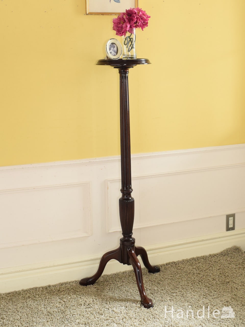 イギリスのおしゃれなアンティーク家具、背が高いマホガニー材の