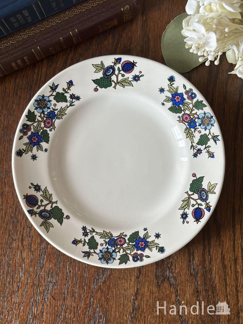 イギリスのアンティークプレート、ミッドウィンターのAlpine blue