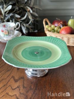 斜めなケーキスタンド ディスプレイスタンド グリーン レトロ 斜めな