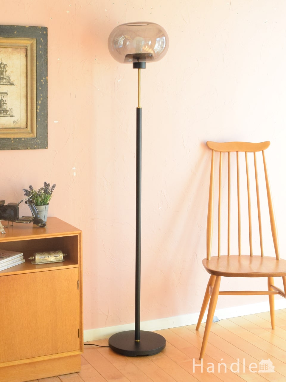 コレクションが飾れる 籐 ライト フロアスタンド 検 北欧好きに