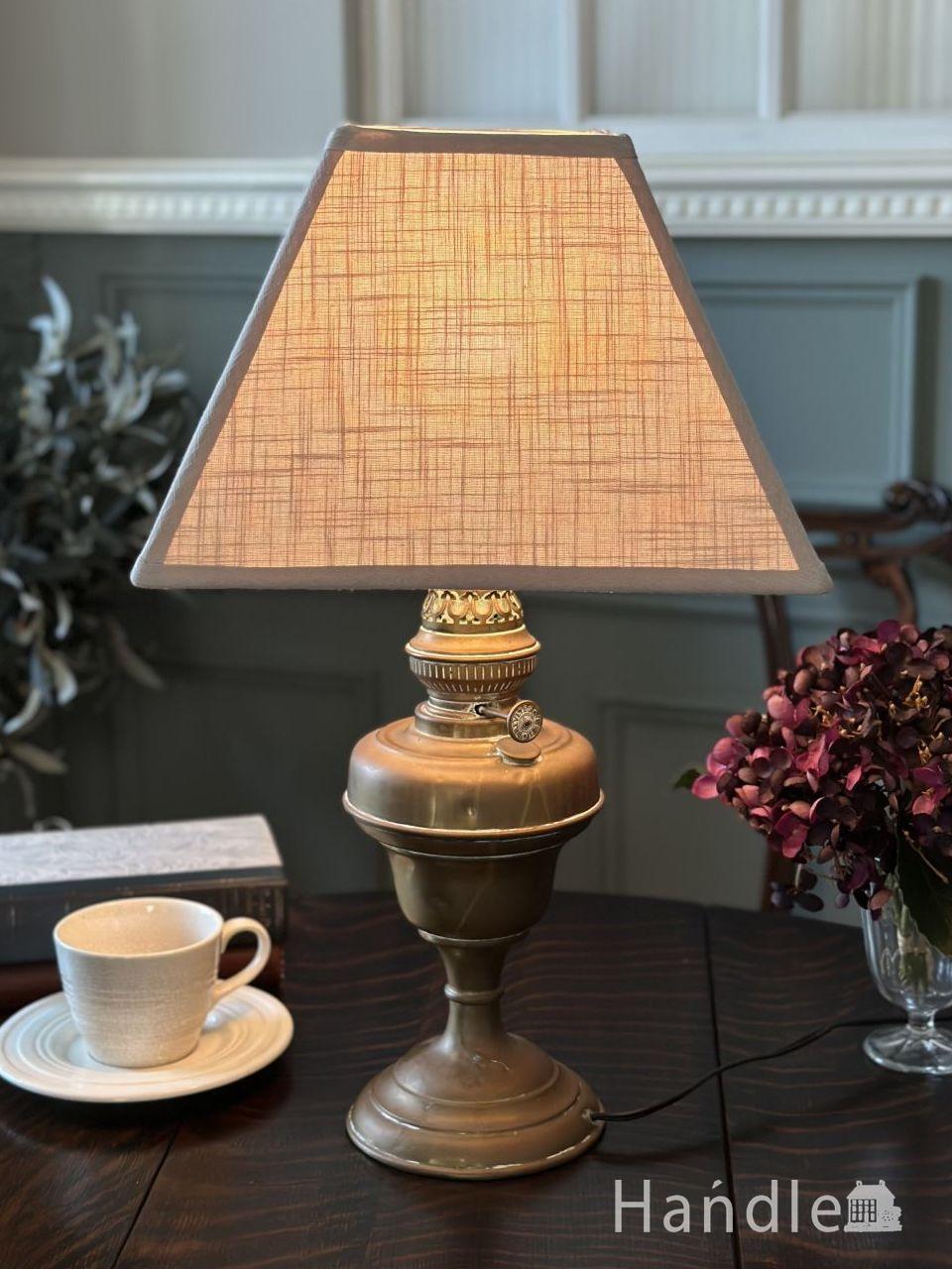 英国アンティークのスタンドライト、ガス灯ランプのおしゃれな