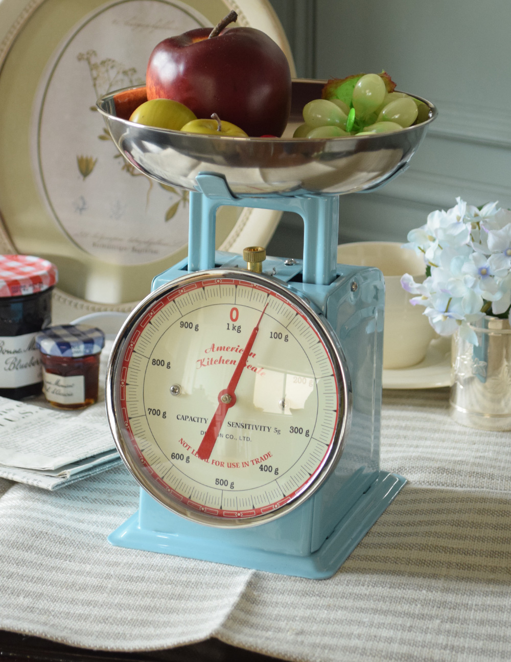 キッチンスケール（SAX BLUE・1kg）(n4-073)｜インテリア雑貨