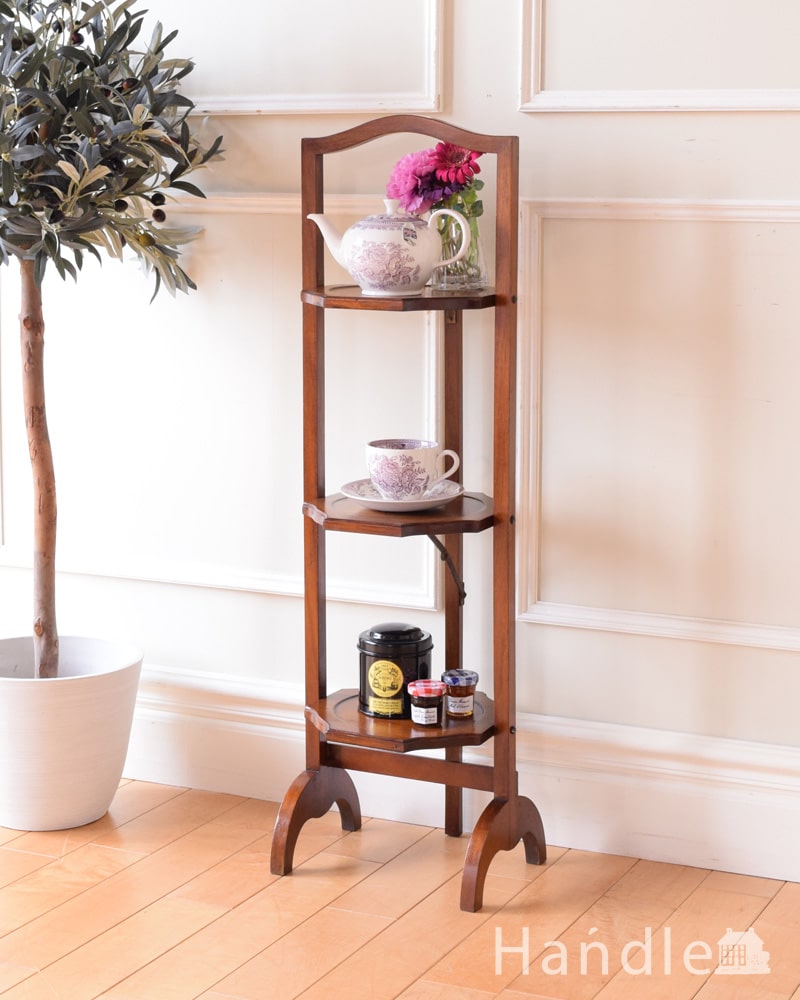 イギリスの小さなアンティーク家具、ケーキスタンド（スリーティアーズ