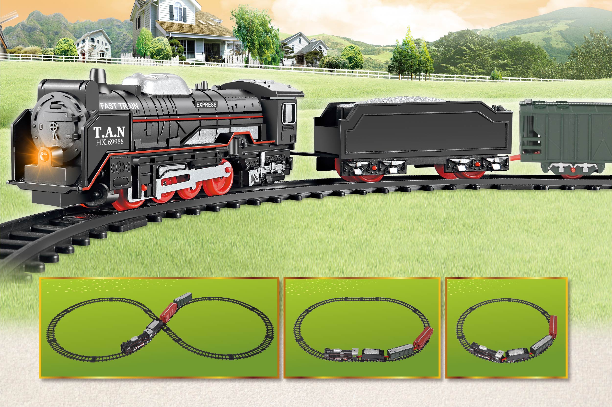 蒸気機関車レールウェイセットDX | 株式会社ハック