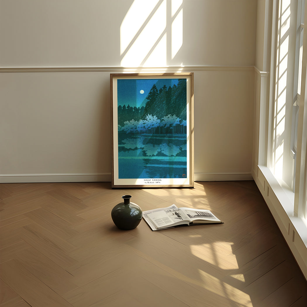 井の頭の春の夜 / 川瀬巴水 日本製 木版画複製 絵画 新版画 - ハイカラ