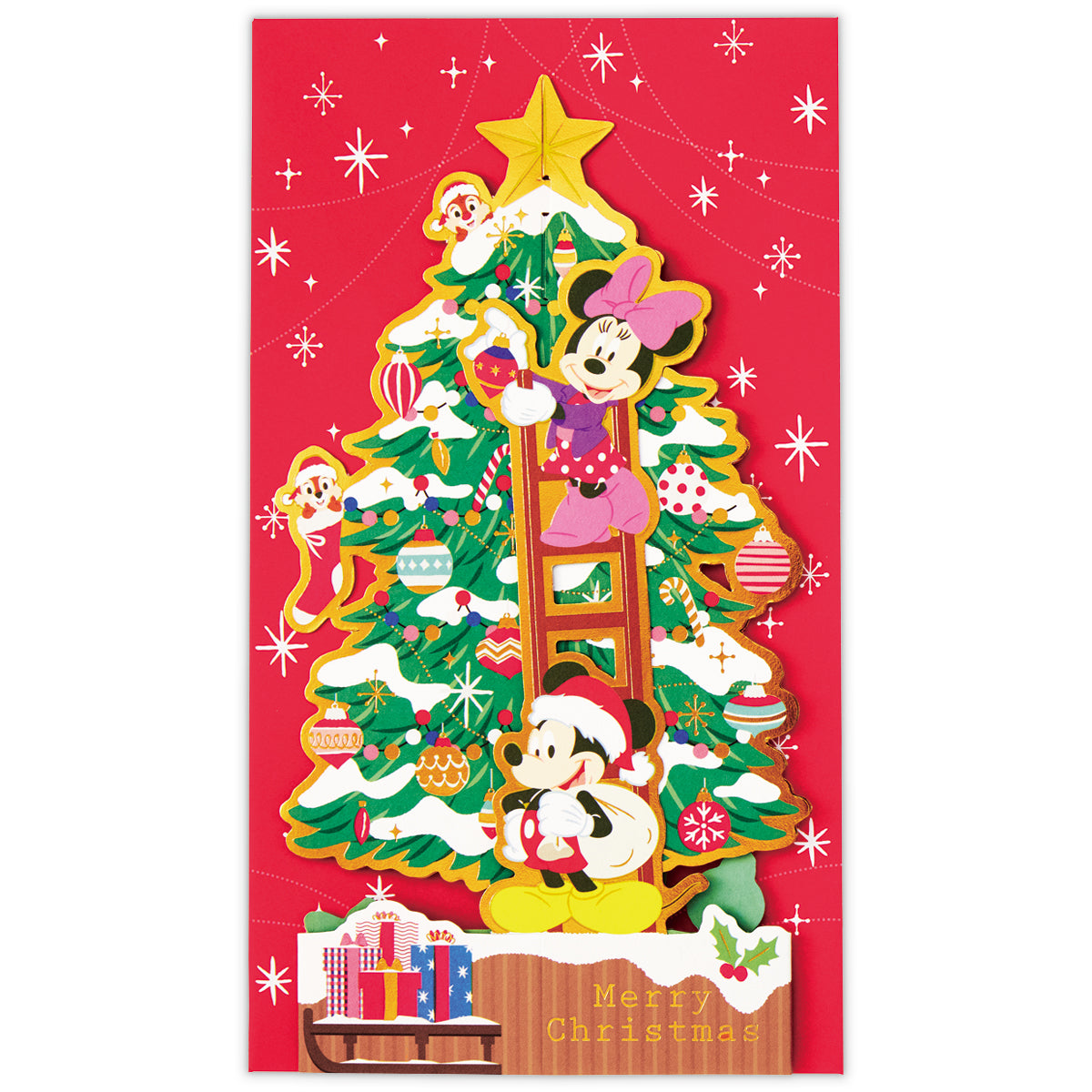 アンティークフレーム（BIRGITのミニカード/ツリーを飾る女の子と