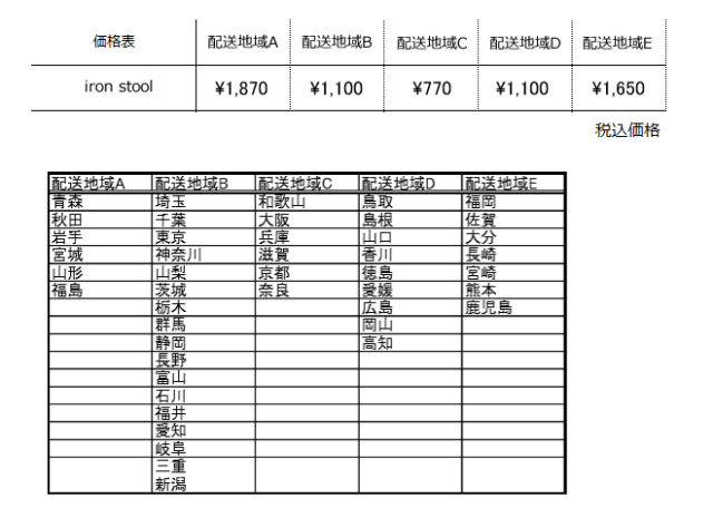 Iron stool・Iron high stool アイアンスツール・アイアンハイスツール