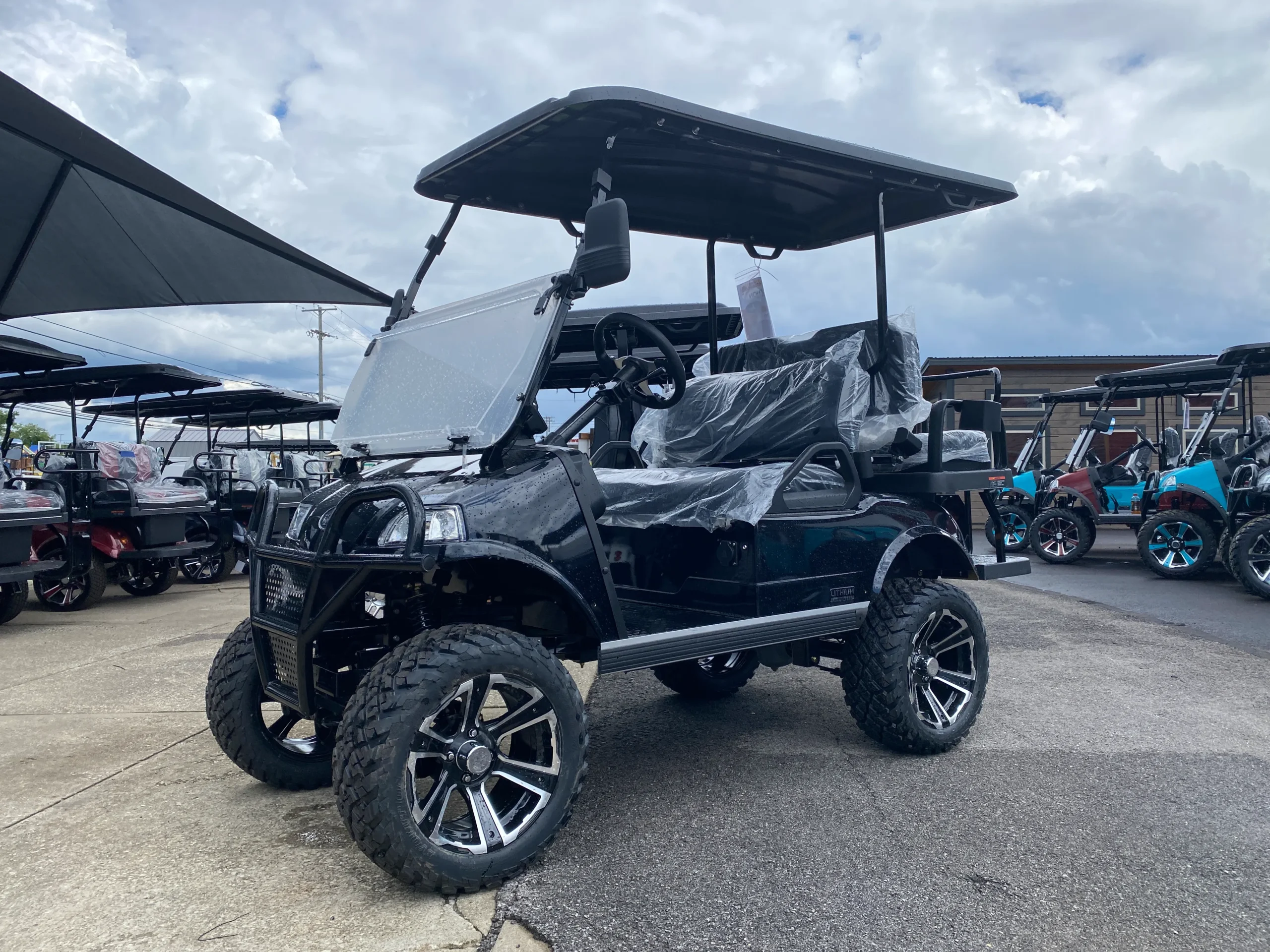 Blacked Out Golf Cart | Evolution EV Forester 4 Plus