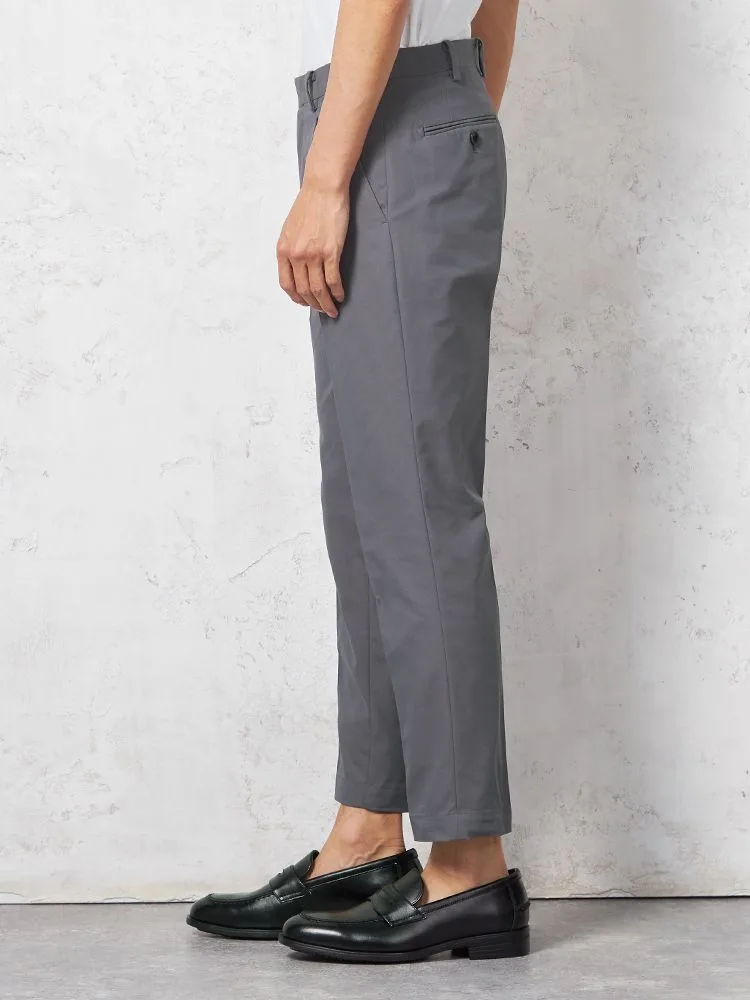 ホワイト 【サスビズxRENU】パンツ チノパン ワンタック 軽量 防シワ