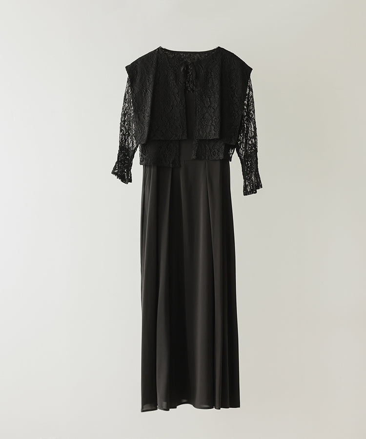 結婚式・お呼ばれドレス｜レースボレロセットキャミソールドレス