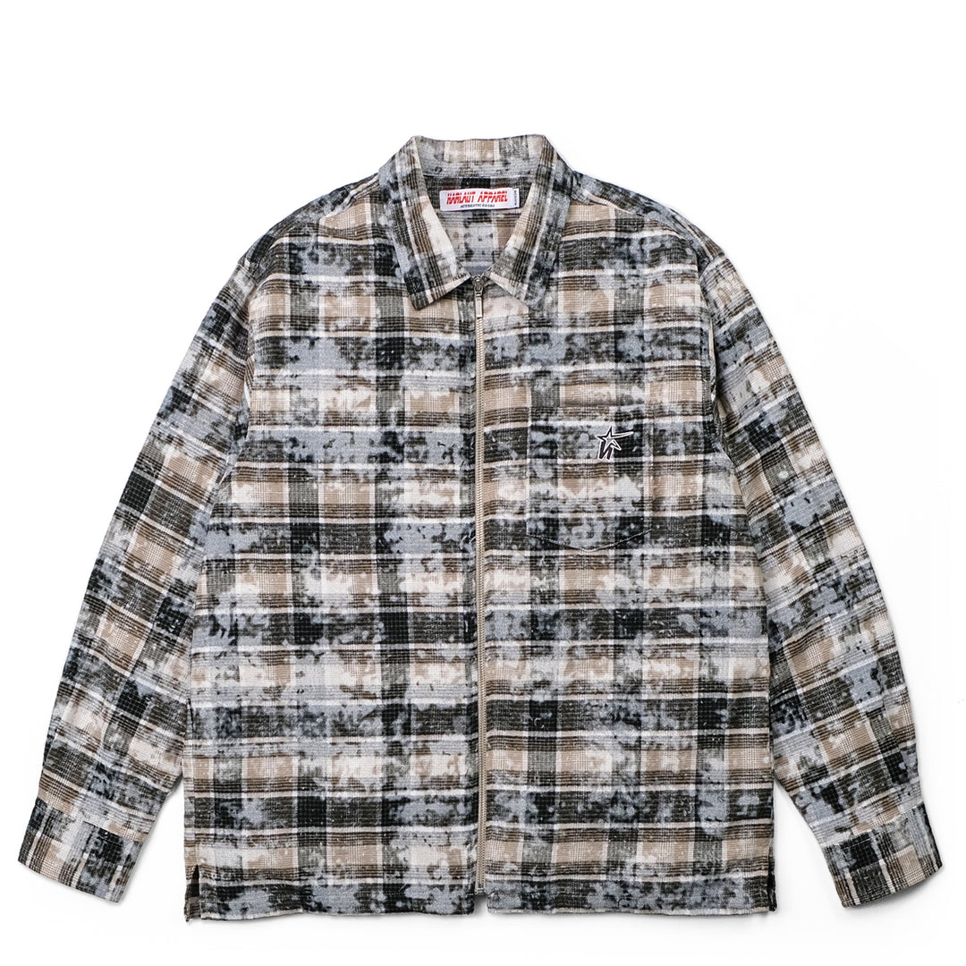 ACID ZIP SHIRT - DUST BEIGE – Harlaut Apparel