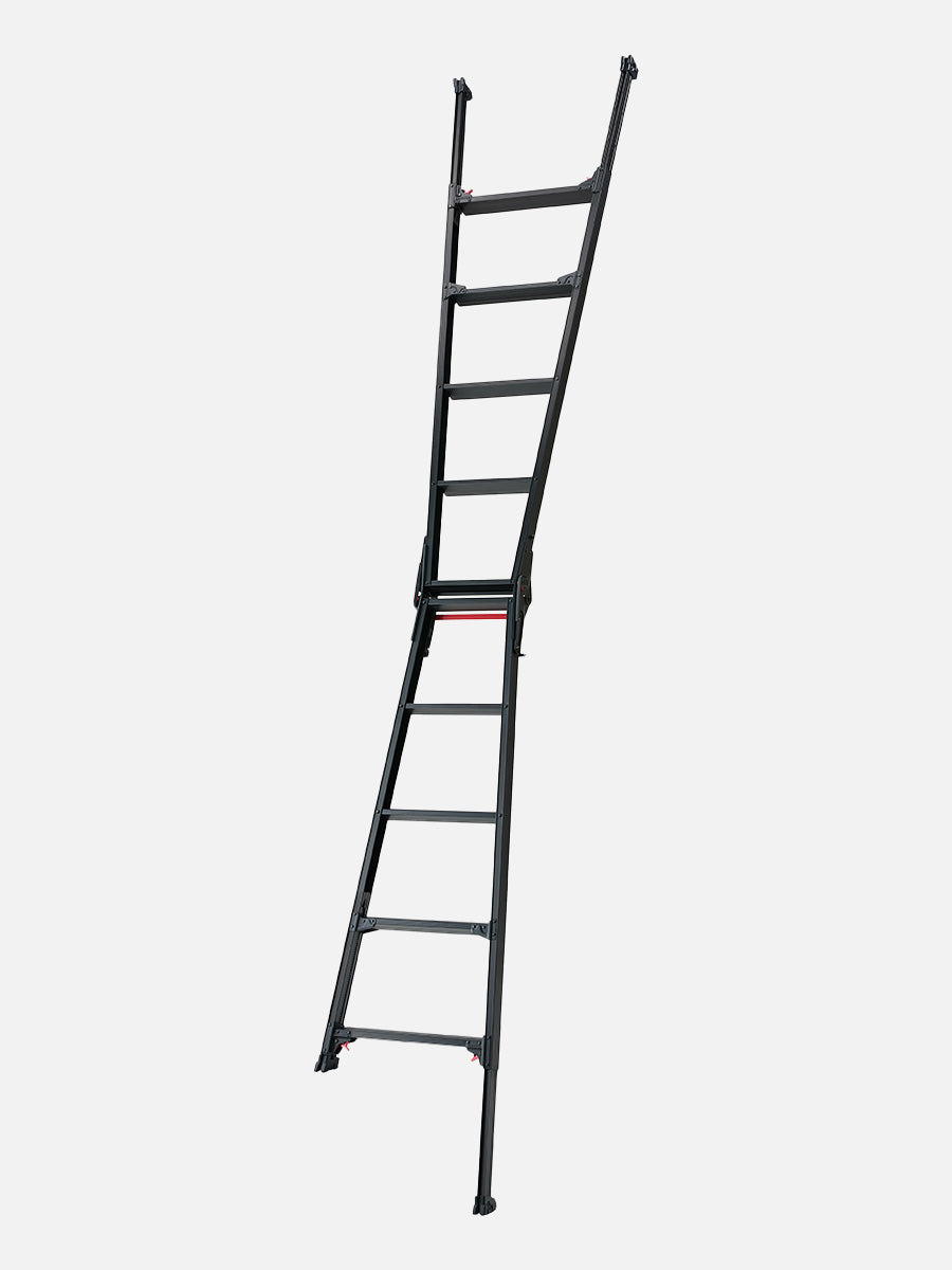 公式】長谷川工業 ワンタッチバー付 伸縮式はしご兼用脚立 ブラック