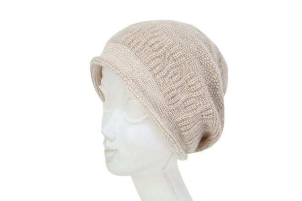 送料無料】日本製 深喜毛織 高品質 カシミヤ100% レディース ニット帽