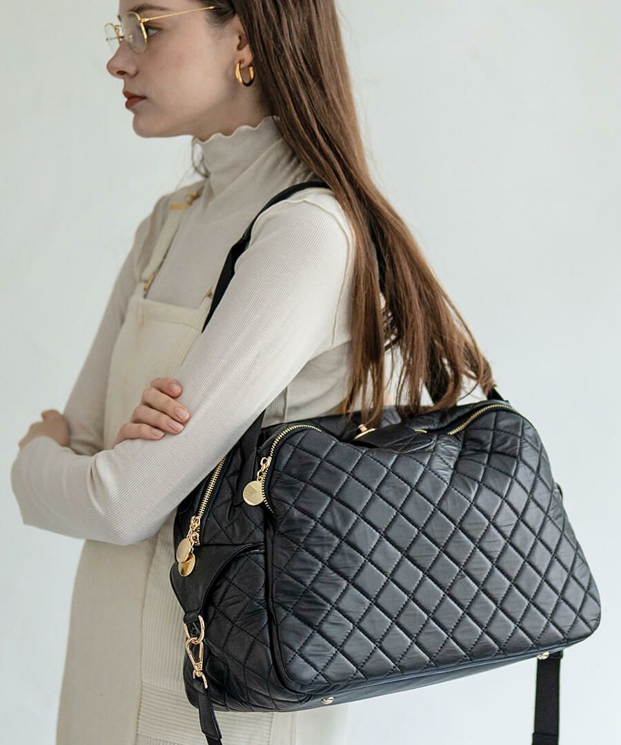 Loche Quilted Boston Bag ロシェキルティングボストン Lサイズ