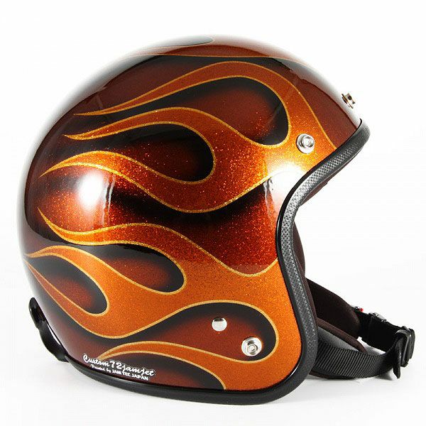 JCPシリーズ FLAMES ジェットヘルメット オレンジ 72JAM |ハーレー