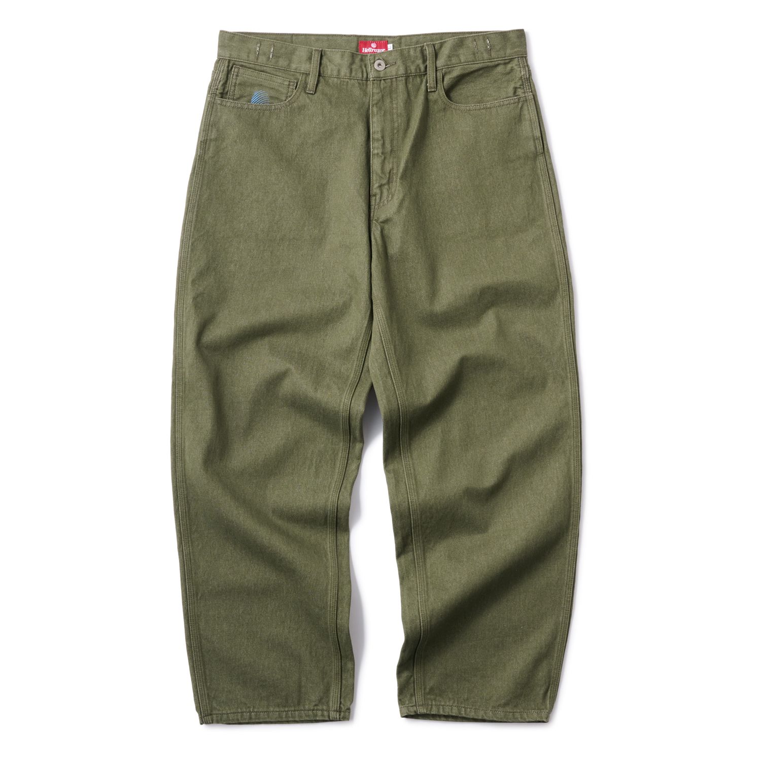 Hellrazor - BAGGIE DENIM PANTS MOS GREEN / デニムパンツ | HEAL