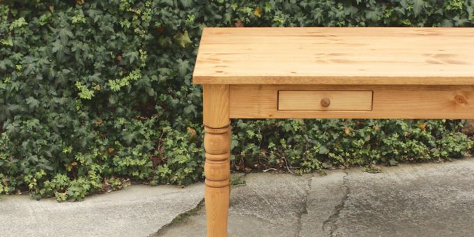 ろくろ脚ダイニングテーブル・引き出し付き・180cm×80cm