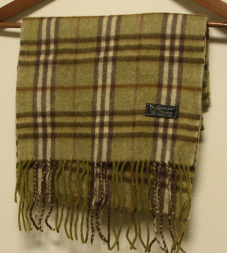 古着/USED] 80's イングランド製 バーバリー カシミアマフラー ： za
