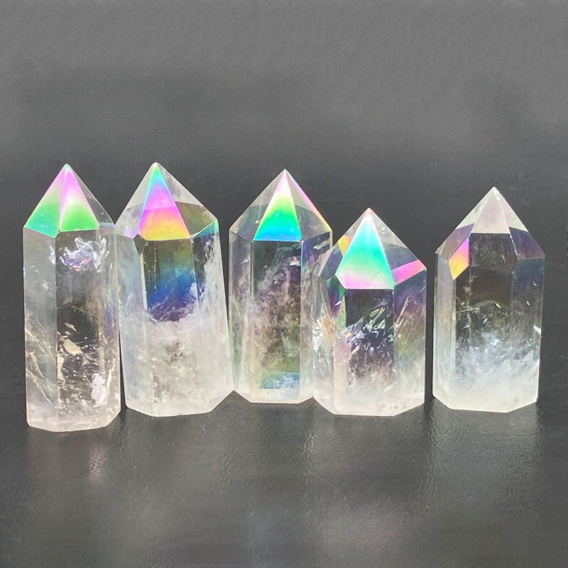 レインボーオーラ ポイント M No,4352｜置物/彫り物 | 天然石