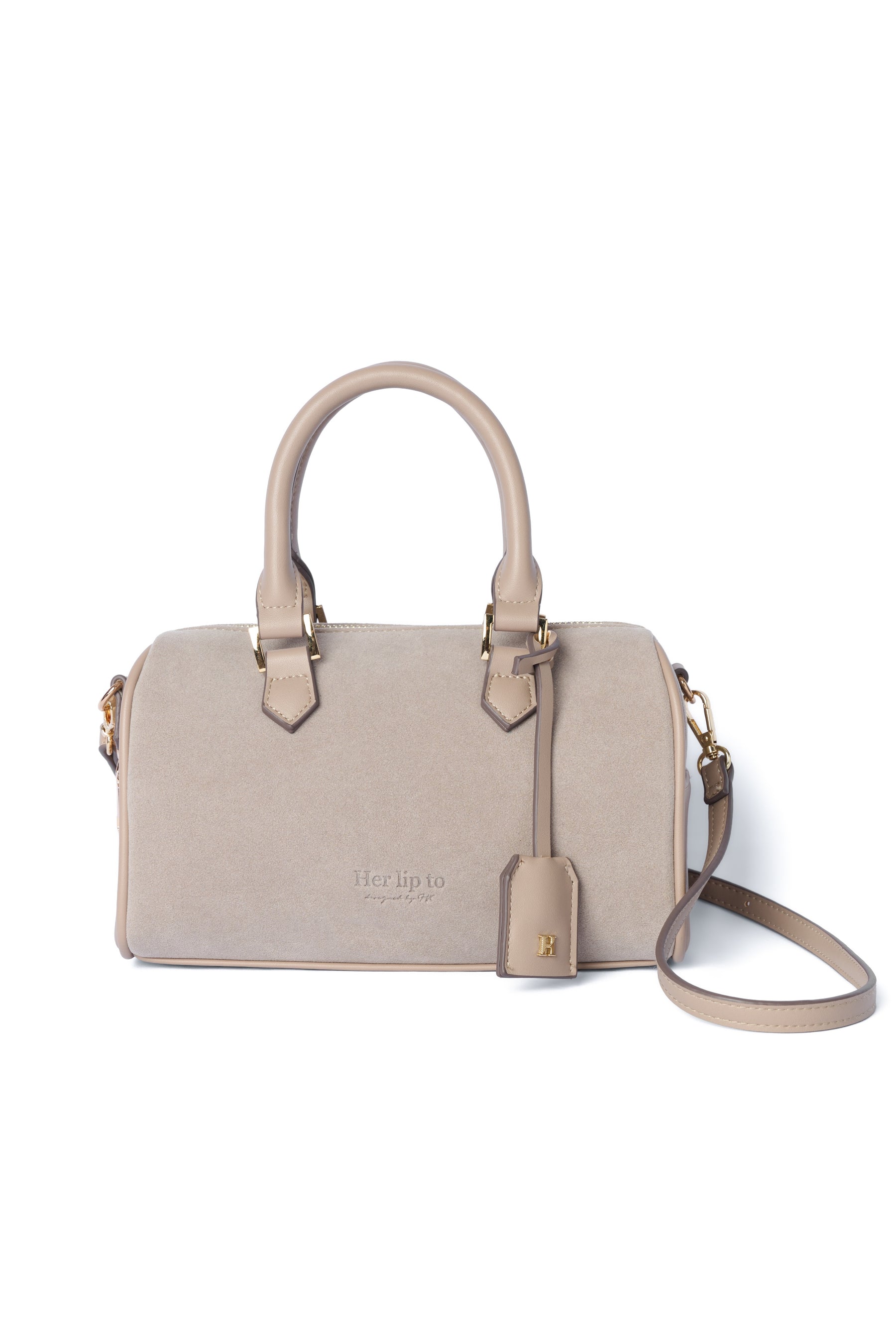 Suede Mini Boston Bag