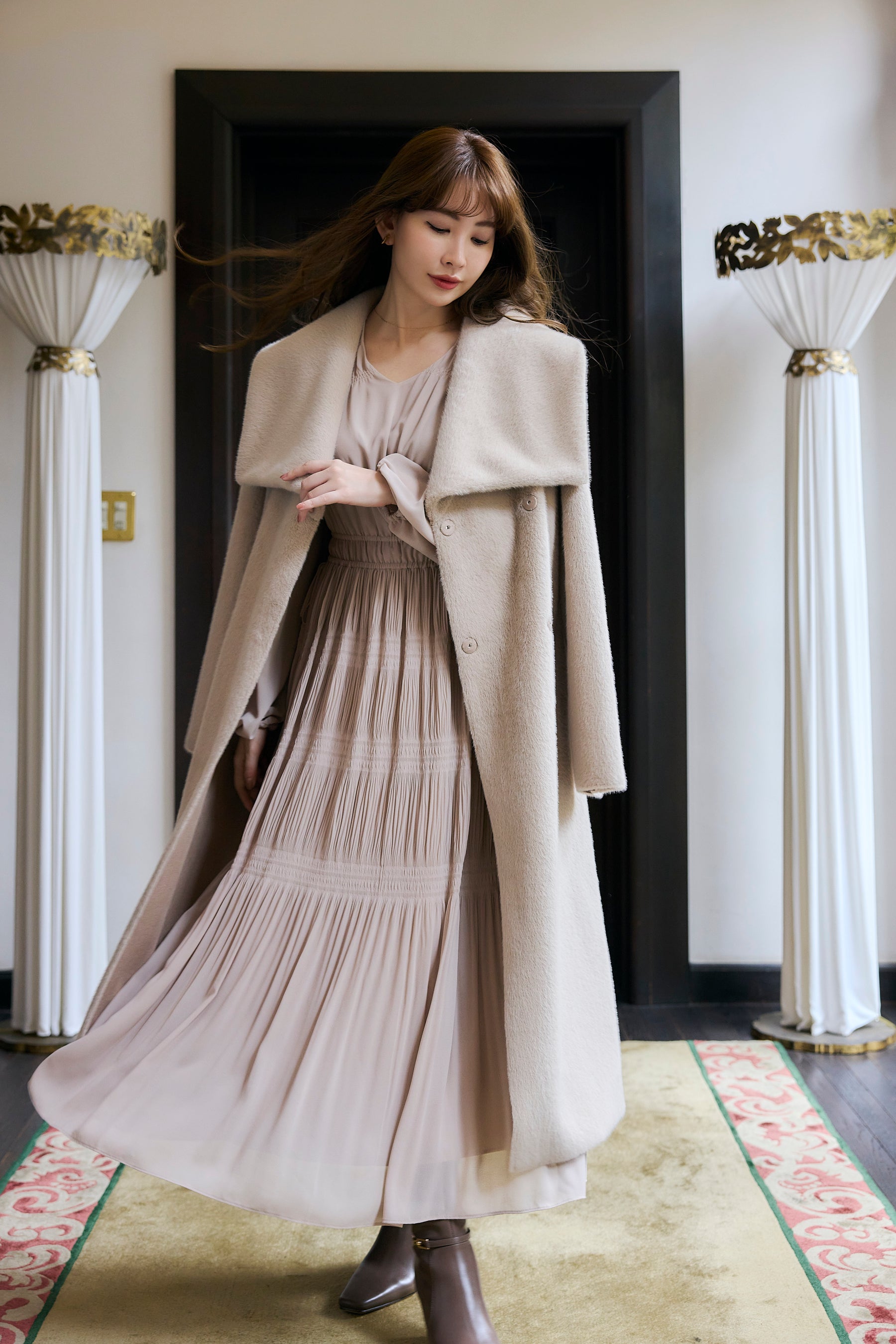 beige / latte] Grace Wrap Coat