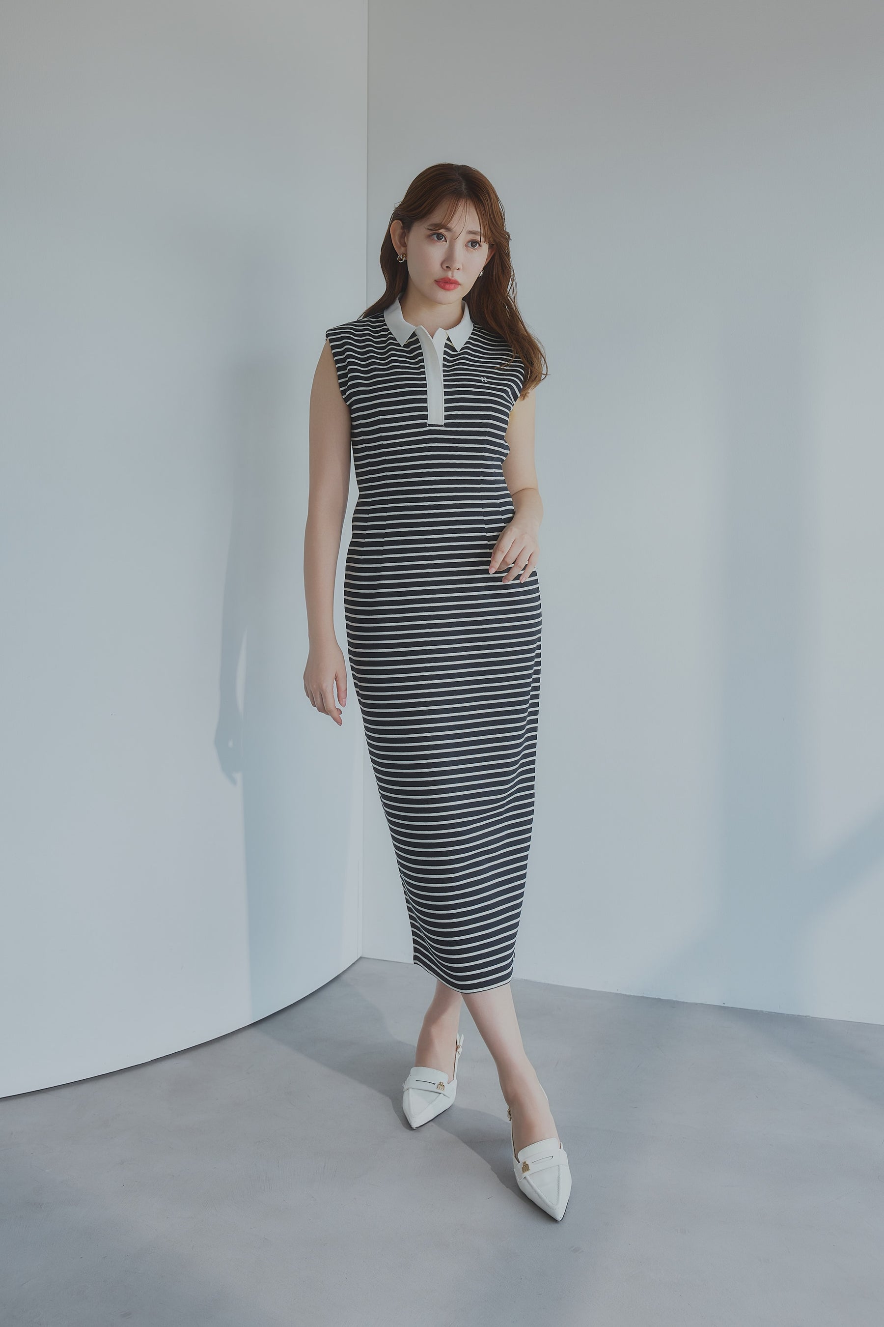 French Sleeve Polo Long Dress