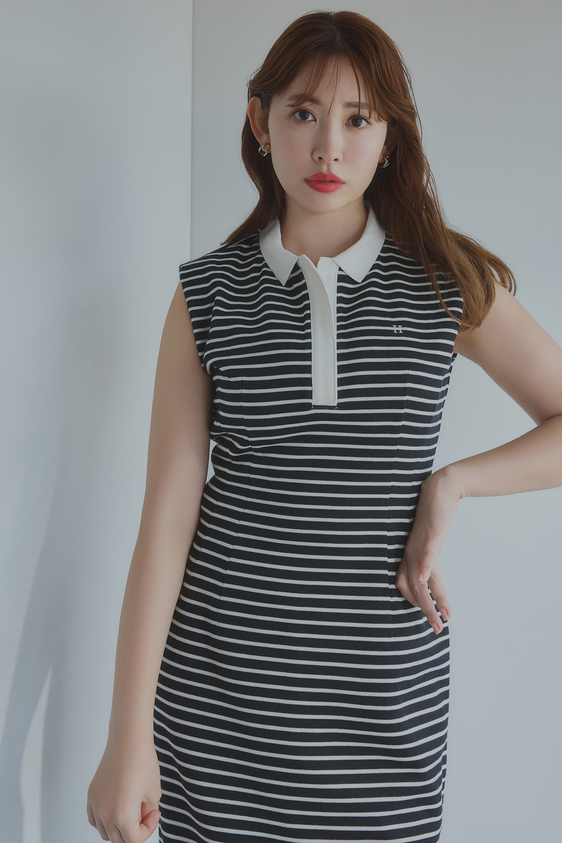 French Sleeve Polo Long Dress